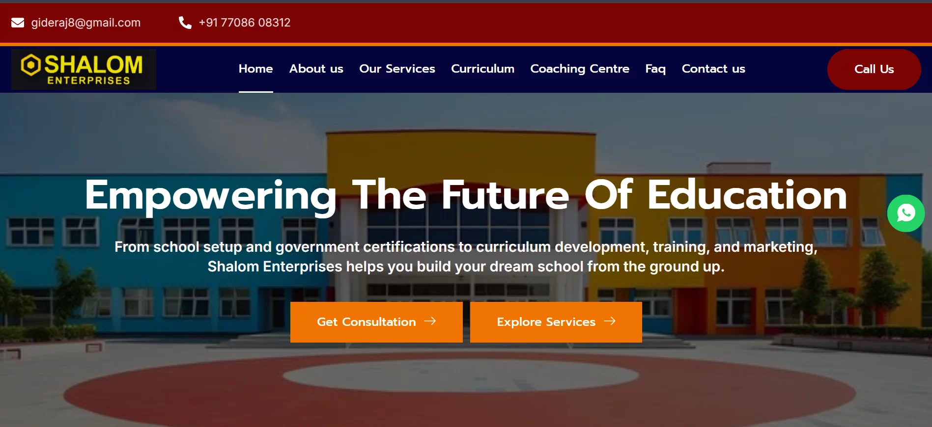 Website 08 project developed by Meg World Technologies