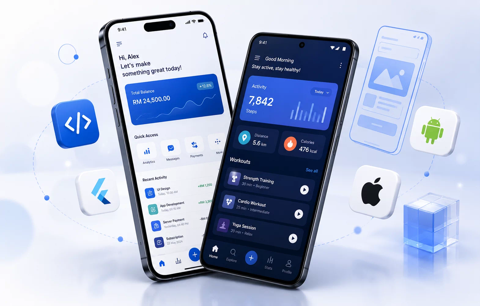 Mobile application interface designed by Meg World Technologies